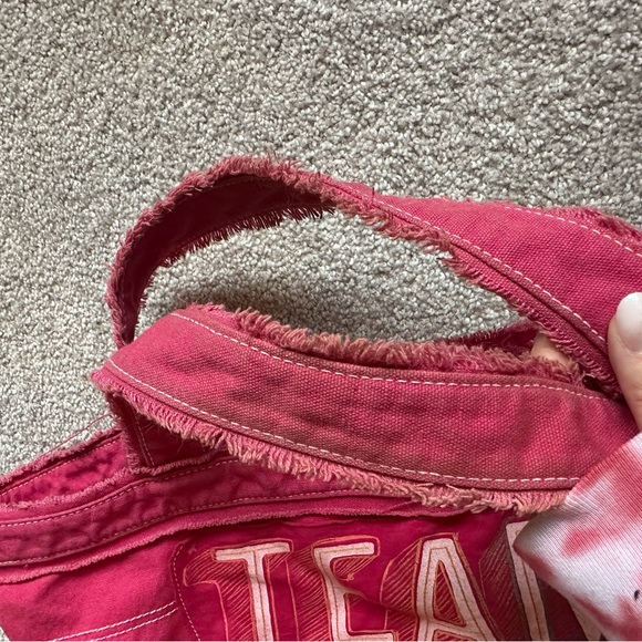 Y2K Victorias Secret Team Pink Tote Bag - Red/ Pink millennial trend - Picture 4 of 7